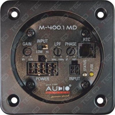 Amplificator mono incorporabil Audio system M-400.1 MD, filtru LP, RTC inclus, 2 - 4 ohm