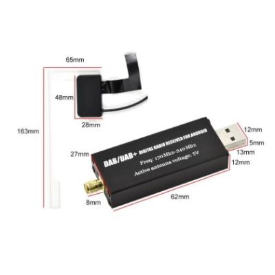 Adaptor modul de antena DAB/ DAB+ INOVA®, extern tip USB, transmisii radio inalta calitate, compatibilitate navigatii Android