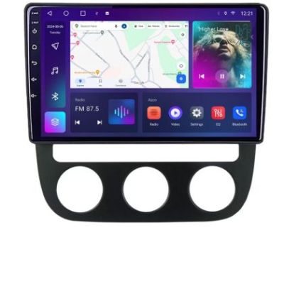 Navigatie VW Golf 5 2004-2010 clima automatica Android ecran Qled 2K Octa Core 3+32 carplay android auto KIT-golf5-automatic+EDT-E310-2K